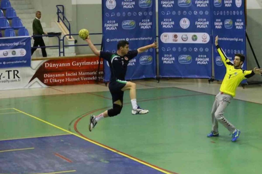 A quadra de handebol