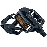 Pedal 9/16" Plataforma Alumínio Preto com Esfera Eixo Aço GTA