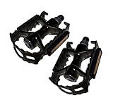 PEDAL P/BICICLETA DE ALUMÍNIO PRETO ROSCA GROSSA 9/16 BIKE
